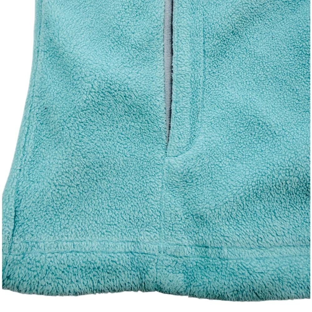Columbia Women's L Aqua Blue Benton Springs Full Zip Fleece Jacket Mock Neck - Picture 5 of 11
